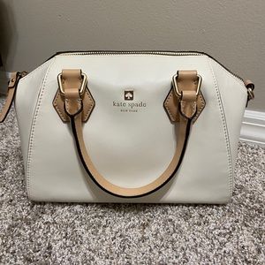 White Kate Spade Crossbody Satchel